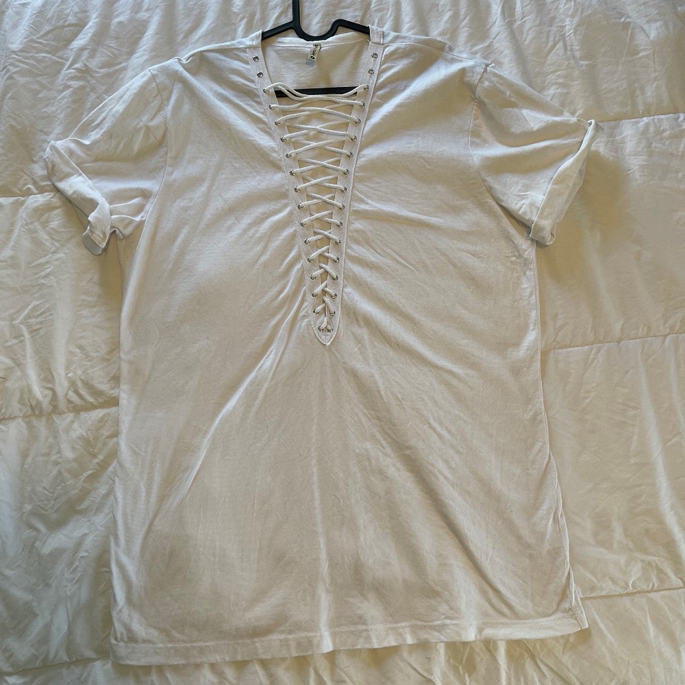LF Emma & Sam Lace-up T-Shirt Dress